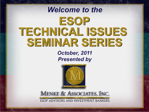 ESOP Technical Issues Seminar 2011
