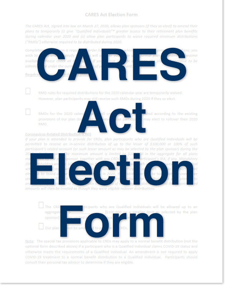 CARES ACT Election Form ESOP