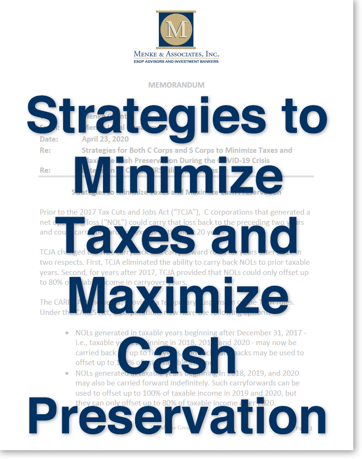 ESOP Strategies Minimize Taxes, Maximize Cash