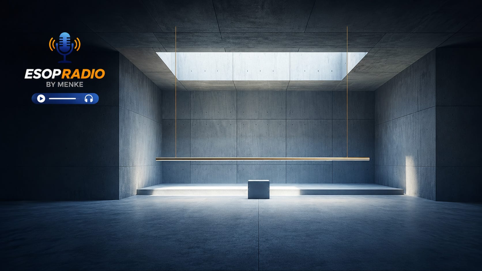 Abstract suspended architectural span under cable tension, representing the long-term structure of a Section 1042 tax deferral
